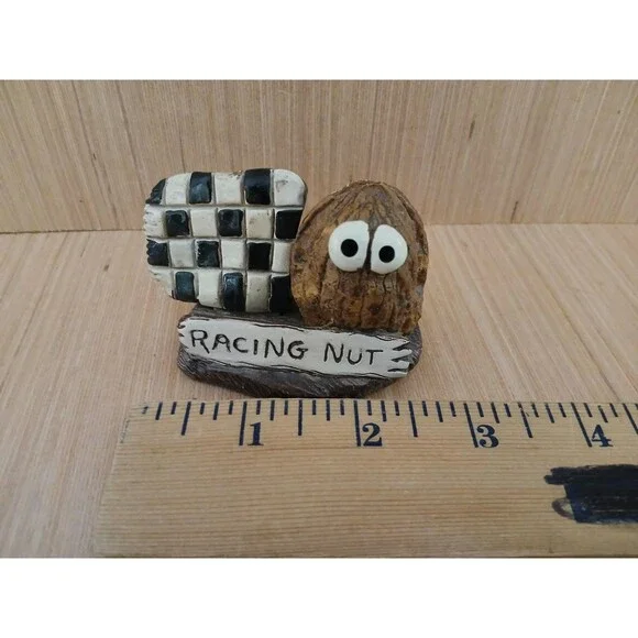 Racing Nut Figurine Walnut 2005 Bill Vernon Mini Figurine - race fan gift - Picture 9 of 9